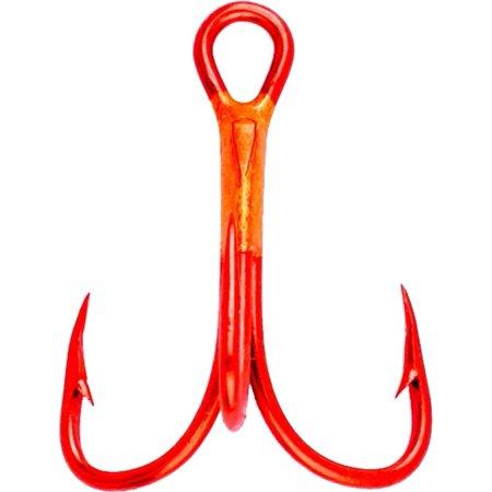 Eagle Claw 374RH-4 Treble Fishing Hook 5 Per Pack Size 4 Curved/Forged 2X Strong
