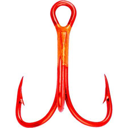 Eagle Claw 374RH-2 Treble Fishing Hook 5 Per Pack Size 2 Curved/Forged 2X Strong