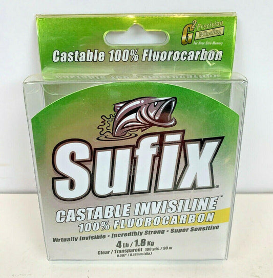 Sufix Invisiline Casting Flourocarbon 100-Yards Spool Size Fishing Line (Clear